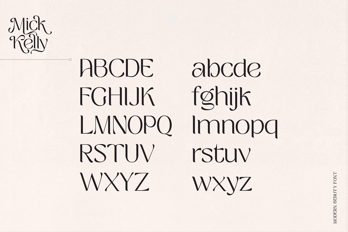 Mick Kelly - Beauty font, a Font by creativemedialab (Photo 11 of 13)