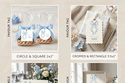 Pearl Blue Bow Baby Shower Bundle, an Invitation Template by Stellalunarts (Thumbnail 2 of 6)