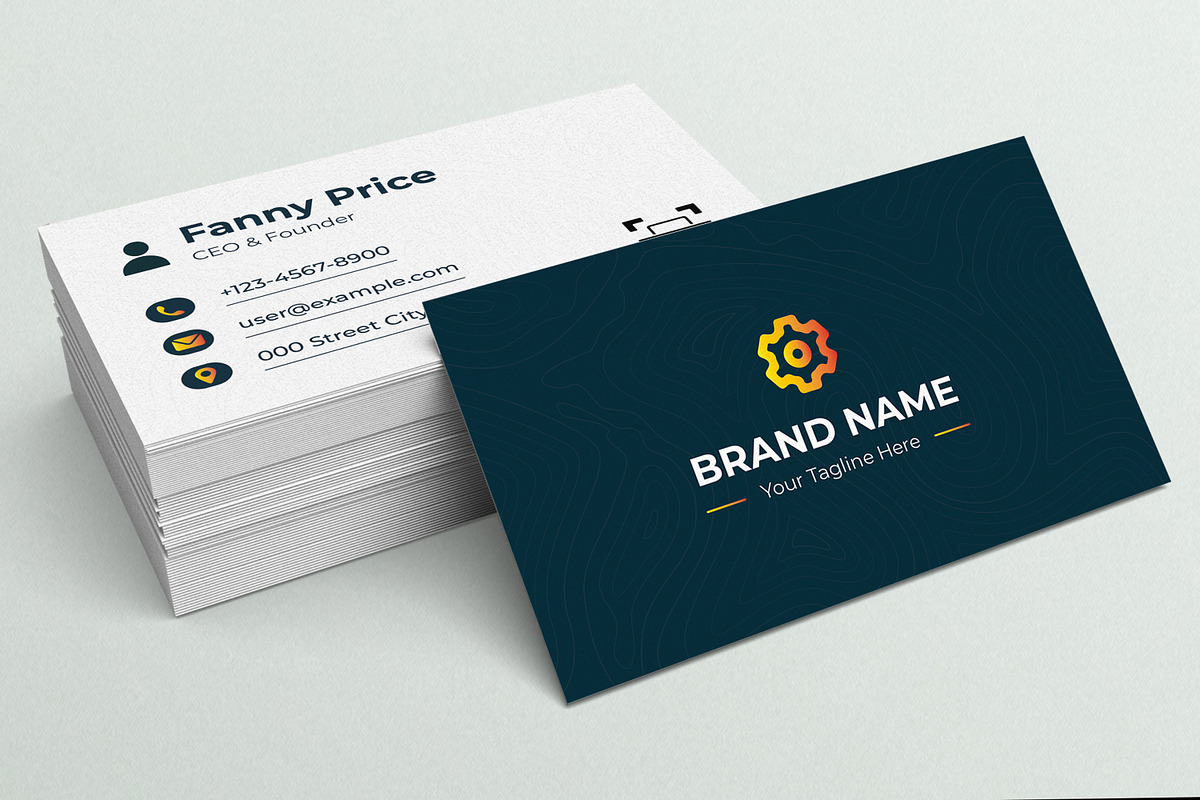 Business Card Template, a Card Template by MightyDesign (Photo 1 of 6)