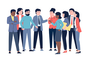 Business characters discuss ideas, a Person Illustration by LadadikArt