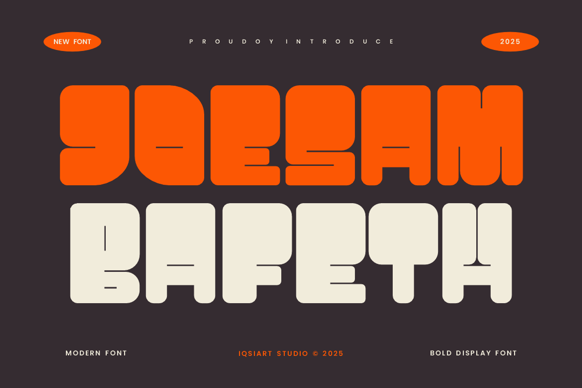 Joesam Bafeth - Thick Bold Font, a Sans Serif Font by Iqsiart Studio (Photo 1 of 9)