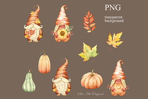 Fall Gnomes Thanksgiving Day Pumpkin