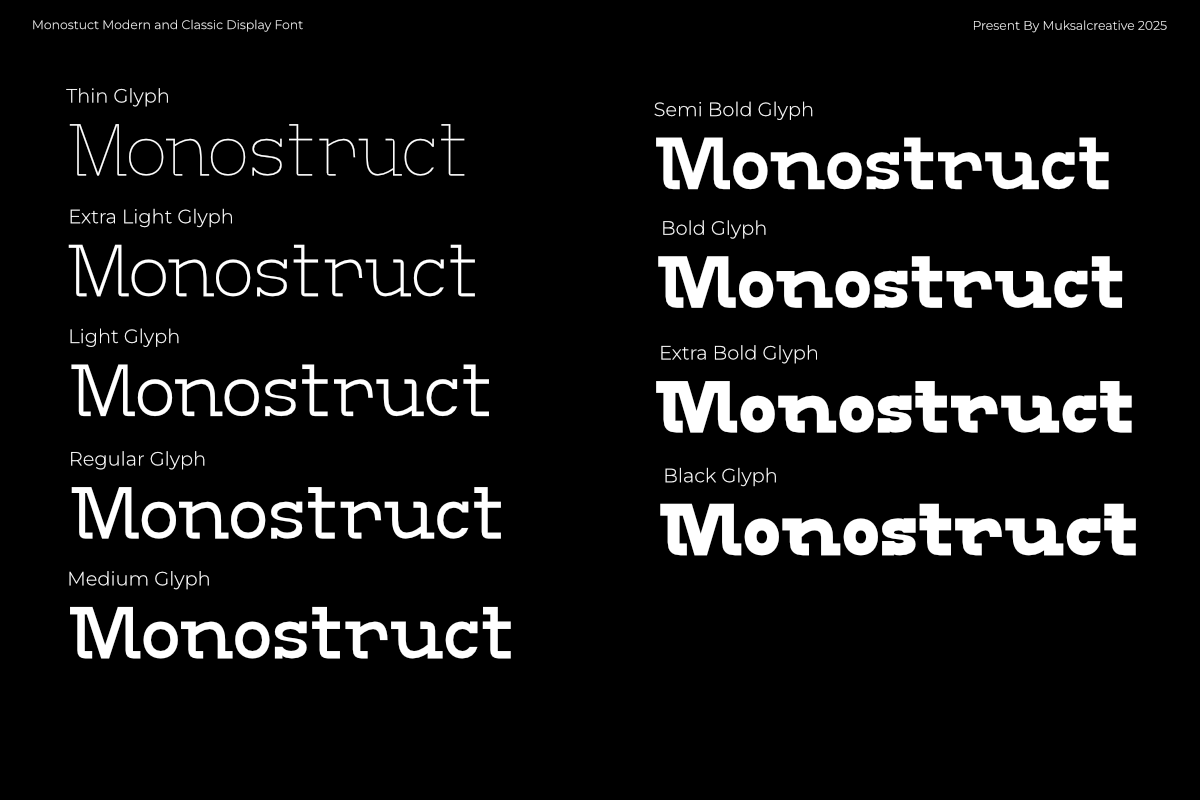 Monostruct, a Slab Serif Font by Muksal Creative (Photo 3 of 10)