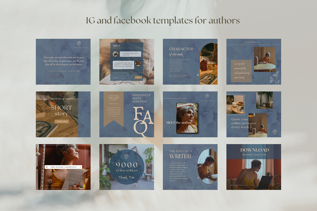 Author social media template bundle, a Social Media Template by Petite Zakka Boutique (Photo 3 of 7)