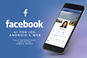 NEW Facebook UI Kit, an UI Kit Template by Tony Craig (Thumbnail 1 of 4)