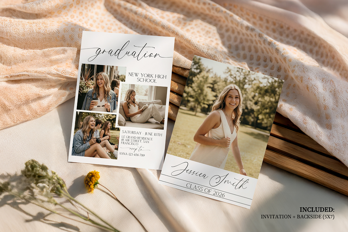 Class of 2026 Minimalist Grad Invite, an Invitation Template by Digital_Mind (Photo 2 of 3)