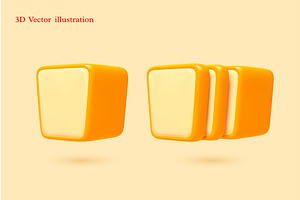 3D vector illustration of bread and, a Food Illustration by Liudmyla Matviiets