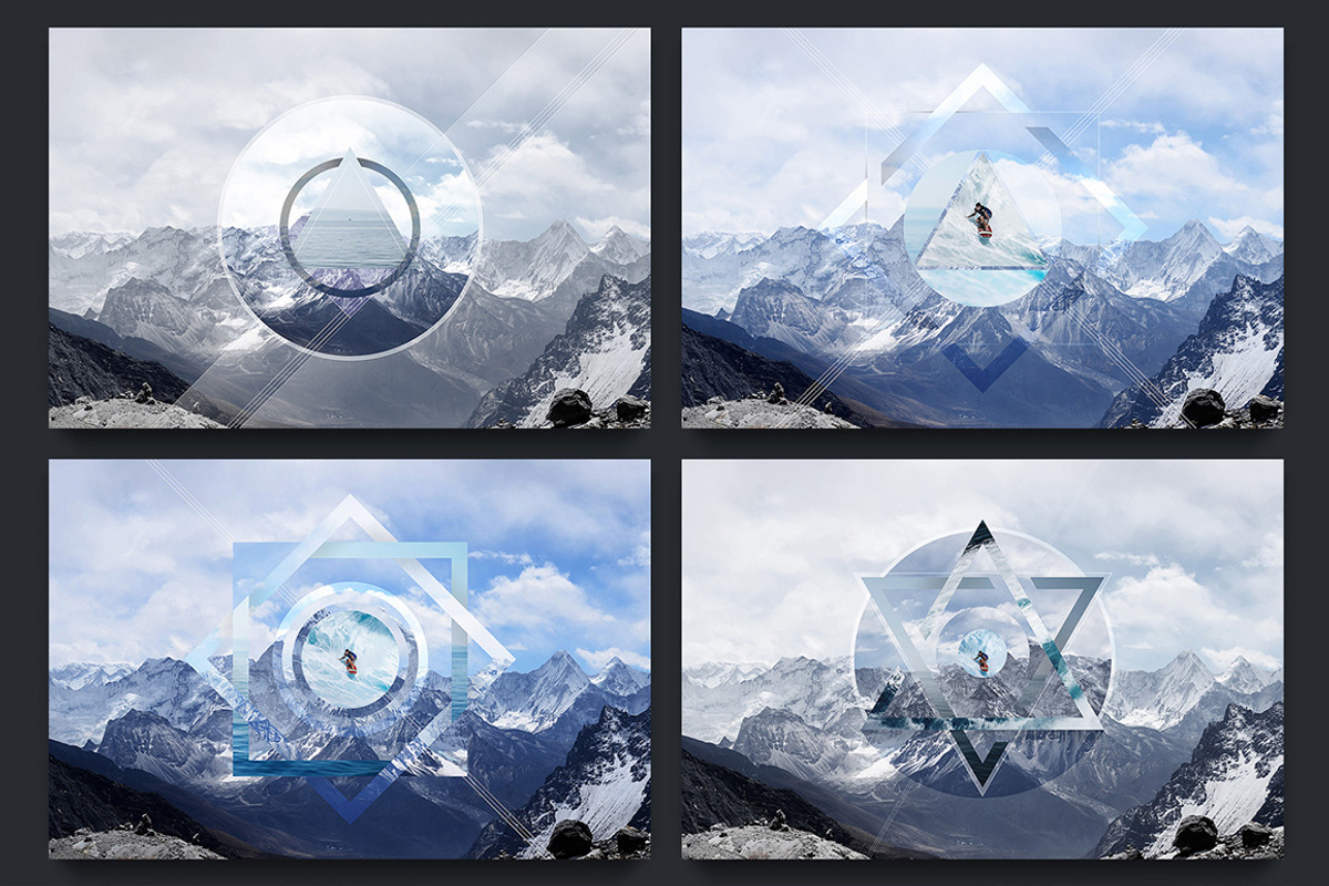 Polyscape Photoshop Mockups, a Background Graphic by Medialoot