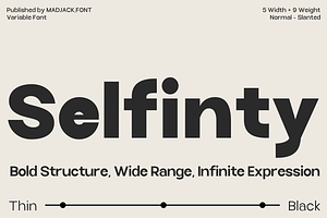 Selfinty Sans - 90 fonts + variable.