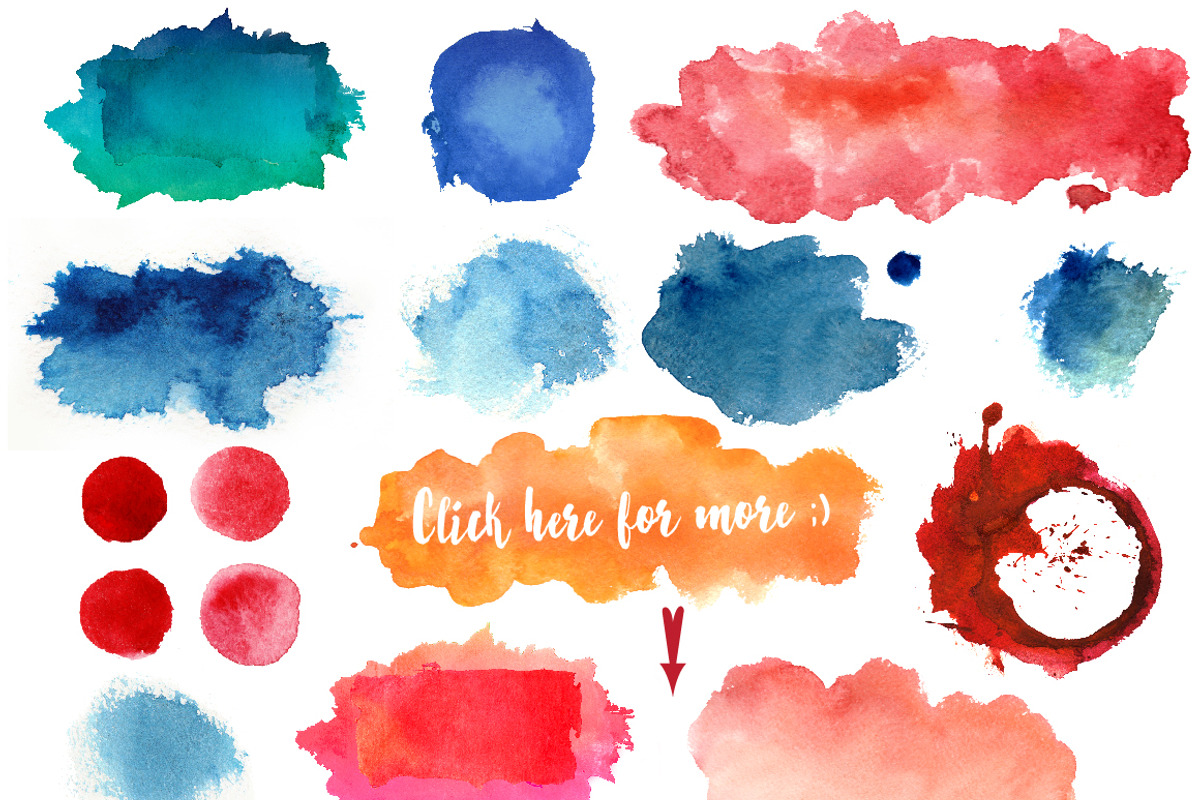Megapack watercolor for design, an Illustration by Samui-Art (Photo 4 of 6)