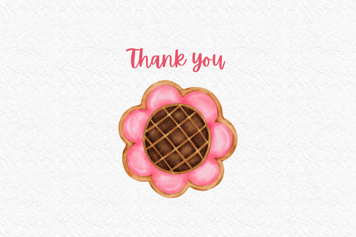 Valentine Cookies watercolor clipart, a Decorative Illustration by AkiraVilla (Photo 10 of 10)