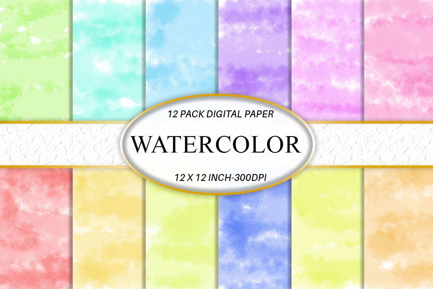 Digital paper watercolor texture, a Texture Graphic by Artnoy