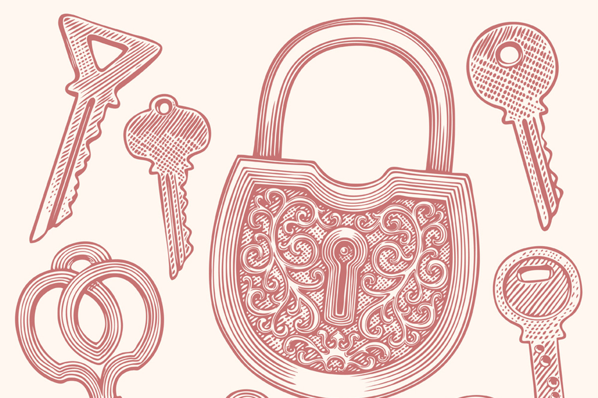 Design set Keys. Vector engraving, a Decorative Illustration by Vector Engraving (Photo 4 of 4)