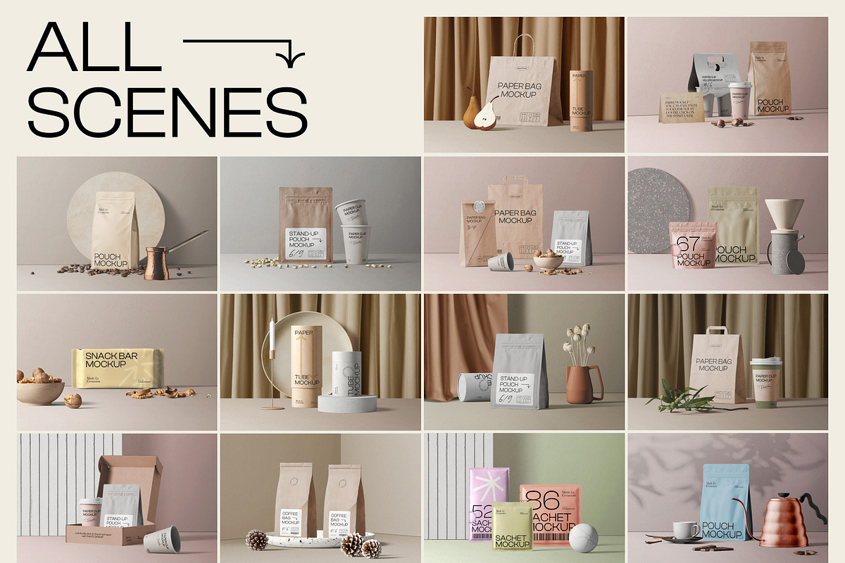 Mockup packaging set - part 1, a Cups & Container Mockup by Creatoom (Photo 11 of 11)
