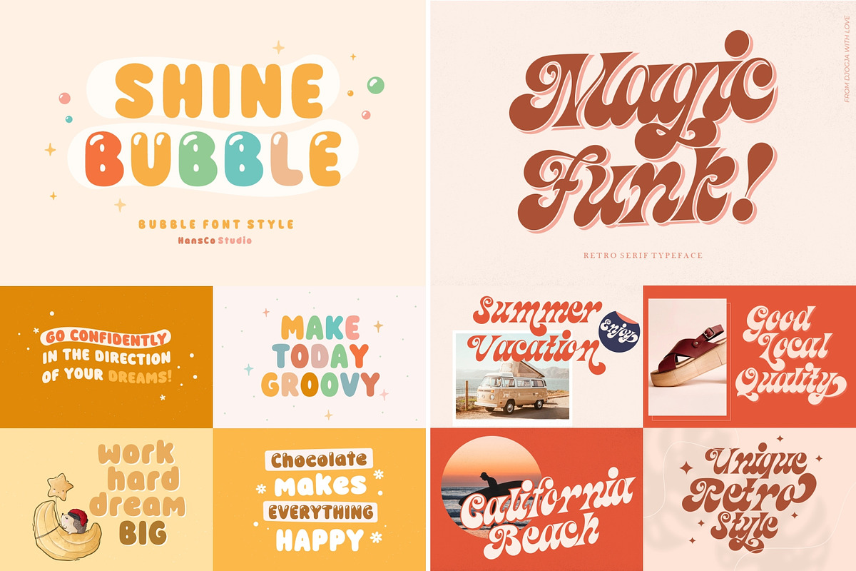 Modern Retro Font Bundle - SALE!, a Font by HansCo Studio (Photo 3 of 14)