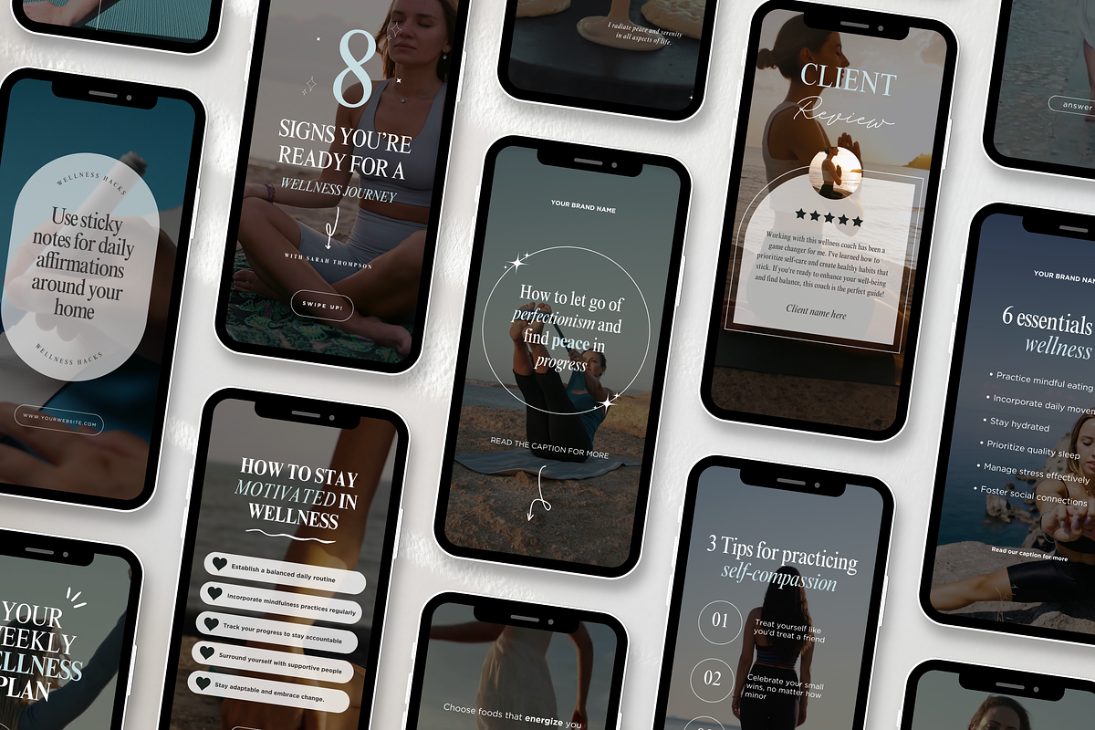 Wellness Coach Social Media Bundle, a Social Media Template by DigiPax (Photo 6 of 15)