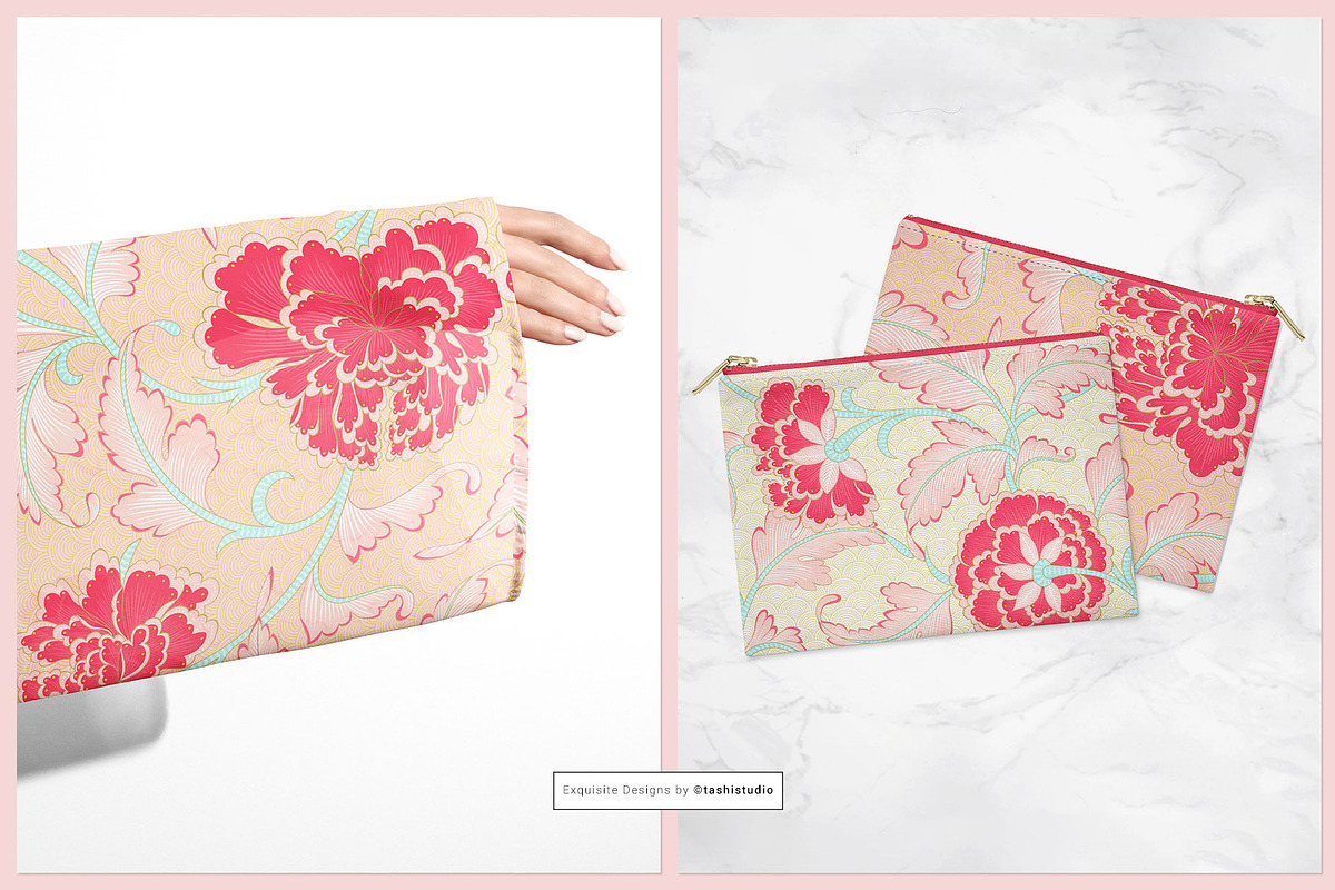 Meili Oriental Peony Pattern & Motif, a Pattern Graphic by Pink Linen (Photo 9 of 12)