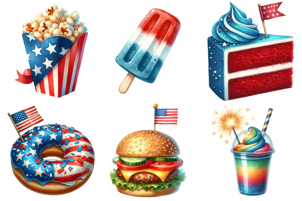 Patriotic Party Foods PNG, an Illustration by SinaCreation (Photo 2 of 5)