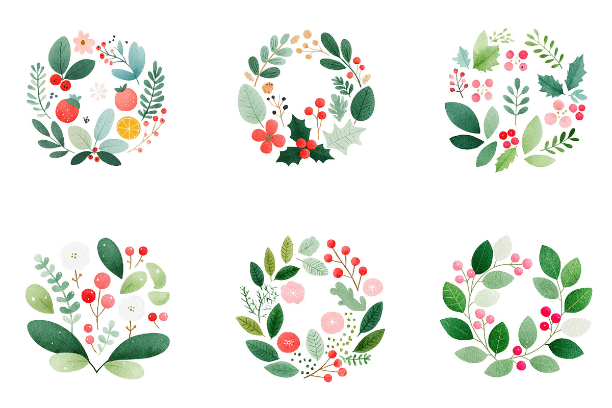 Watercolor Beautiful Floral Border P, an Illustration by DreamCafeArt (Photo 3 of 6)