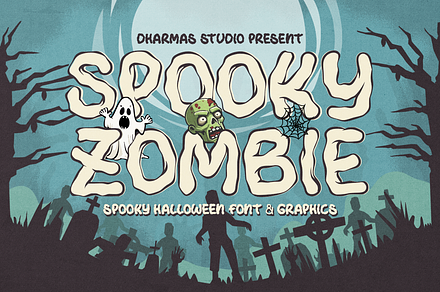 Spooky Zombie - Halloween Font, a Handwritten Font by Dharmas Studio