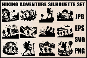 Hiking Adventure Scene Bundle, an Object Graphic by Designer_Momina