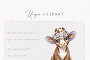 Hareford Cowgirl Cow Western Baby, an Animal Illustration by Invite to Clipart (Thumbnail 7 of 7)