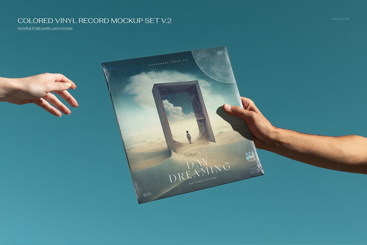 Vinyl Record Mockup Bundle, a Merchandise Mockup by creatsy5 (Photo 9 of 28)