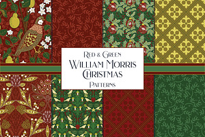 William Morris Style Christmas, a Pattern Graphic by RachelStudio