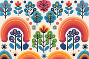 Folk Art Rainbow, a Background Graphic by Printable Treasure (Thumbnail 4 of 6)