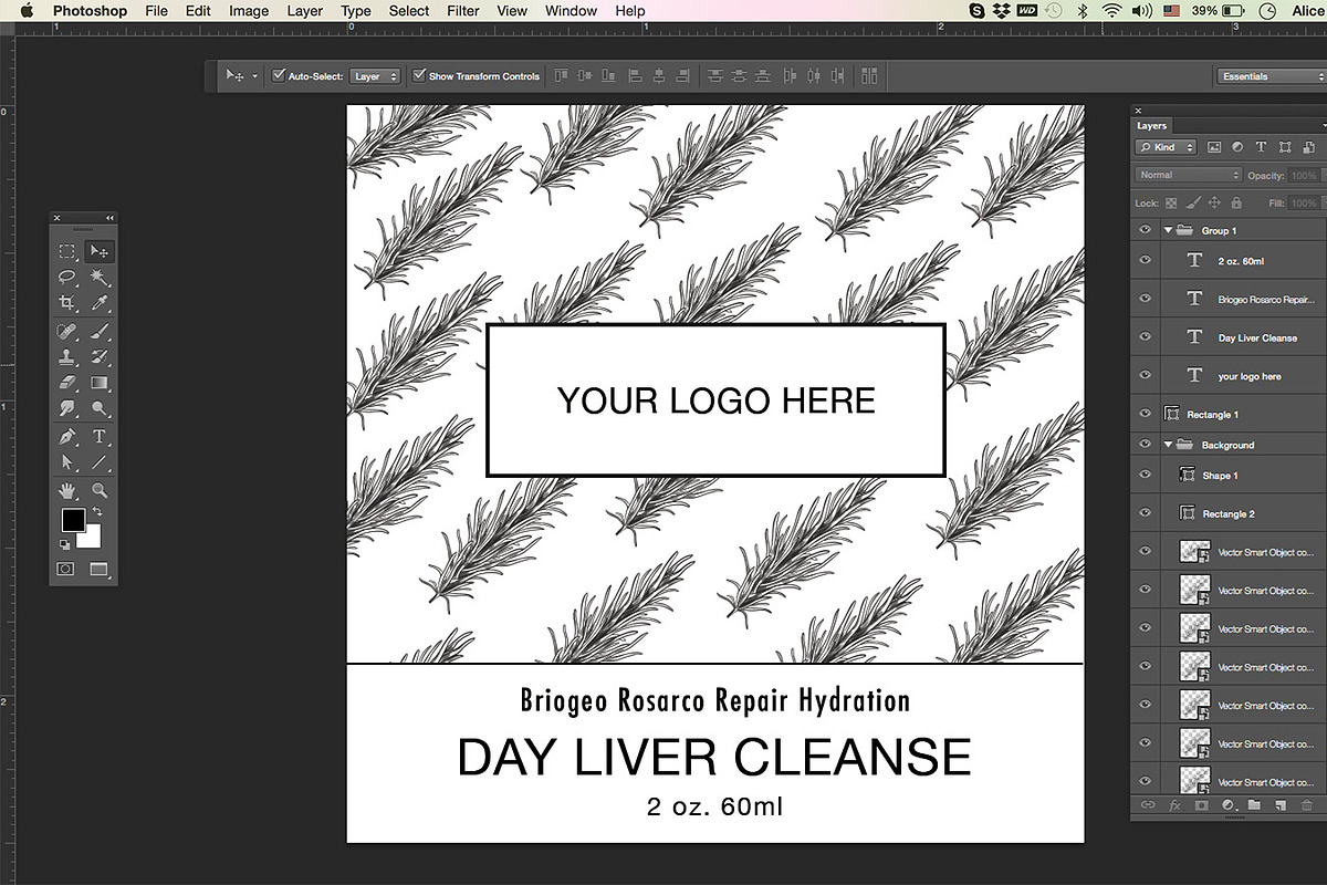 Ginger and Rosemary label ID 58, a Stationery Template by AIW SOLUTIONS (Photo 5 of 5)