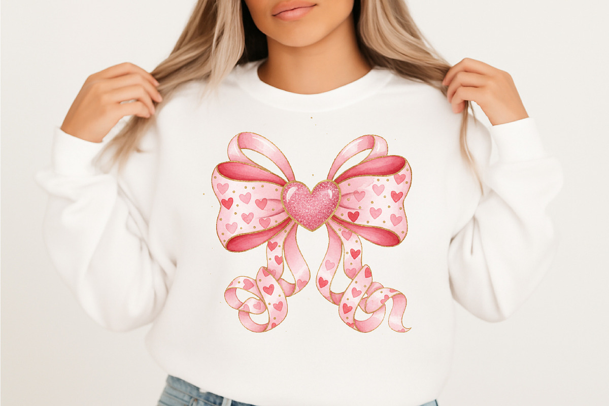 Coquette Bow Heart Png, Valentine, an Illustration by Designking (Photo 2 of 6)