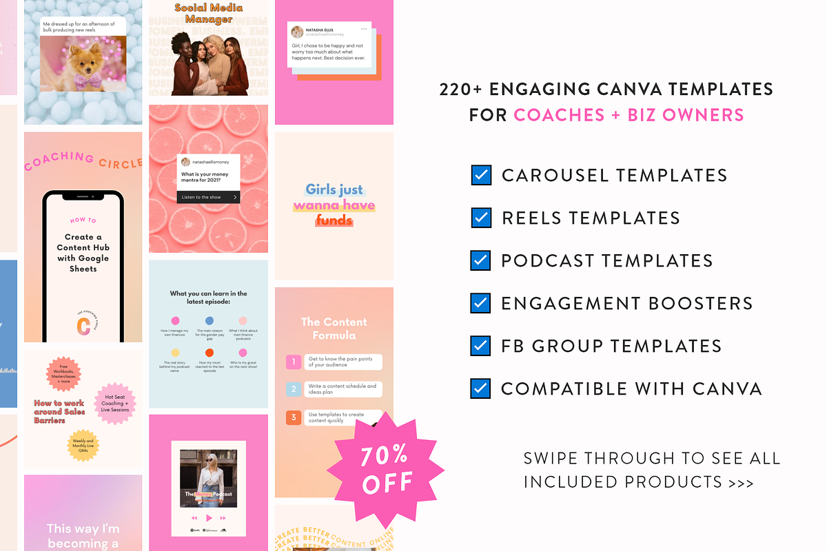Coach Instagram Bundle for Canva, a Social Media Template by My Social ...