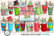 Christmas Latte Clipart - Coffee PNG, a Food Illustration by SLS Lines (Thumbnail 1 of 6)
