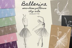 Ballet Dancer Collection, a Pattern Graphic by Sveta Aho