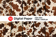 Realistic Brown Cow Hide Texture, a Pattern Graphic by Artonix (Thumbnail 1 of 4)