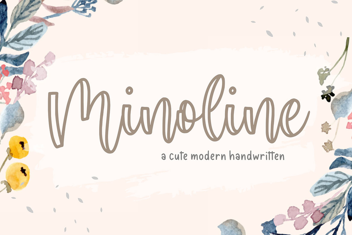 Minoline - Modern Handwritten Font, a Script Font by Balpirick Studio (Photo 1 of 7)
