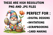 Whimsical Easter Gnome Clipart, a Seasonal Illustration by Design Station (Thumbnail 2 of 9)