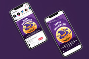 Halloween Pumpkin Party Poster, a Flyer Template by Perucha studio (Thumbnail 2 of 3)
