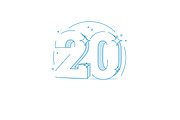 Anniversary 20. 3d number twenty, a Decorative Illustration by Sunny (Thumbnail 2 of 2)