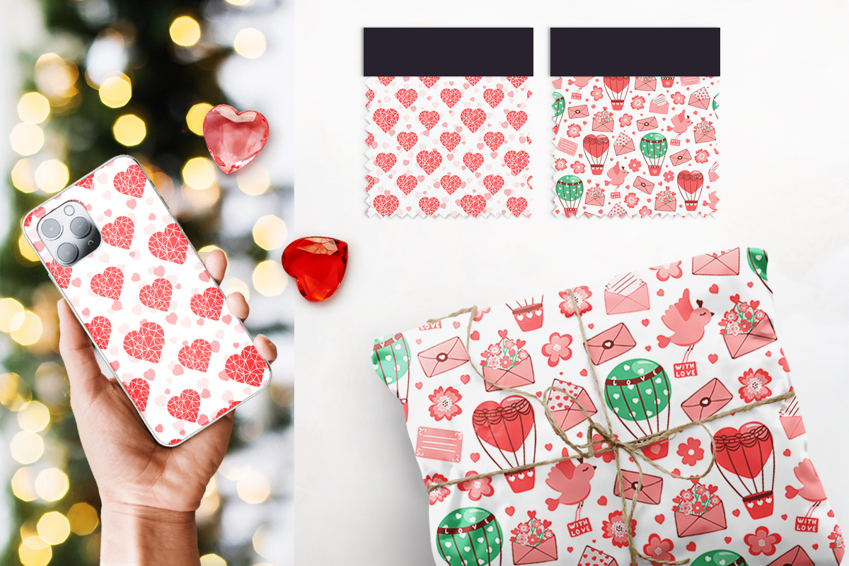Valentines Element Seamless Pattern, a Decorative Illustration by Diana Kovach (Photo 6 of 9)