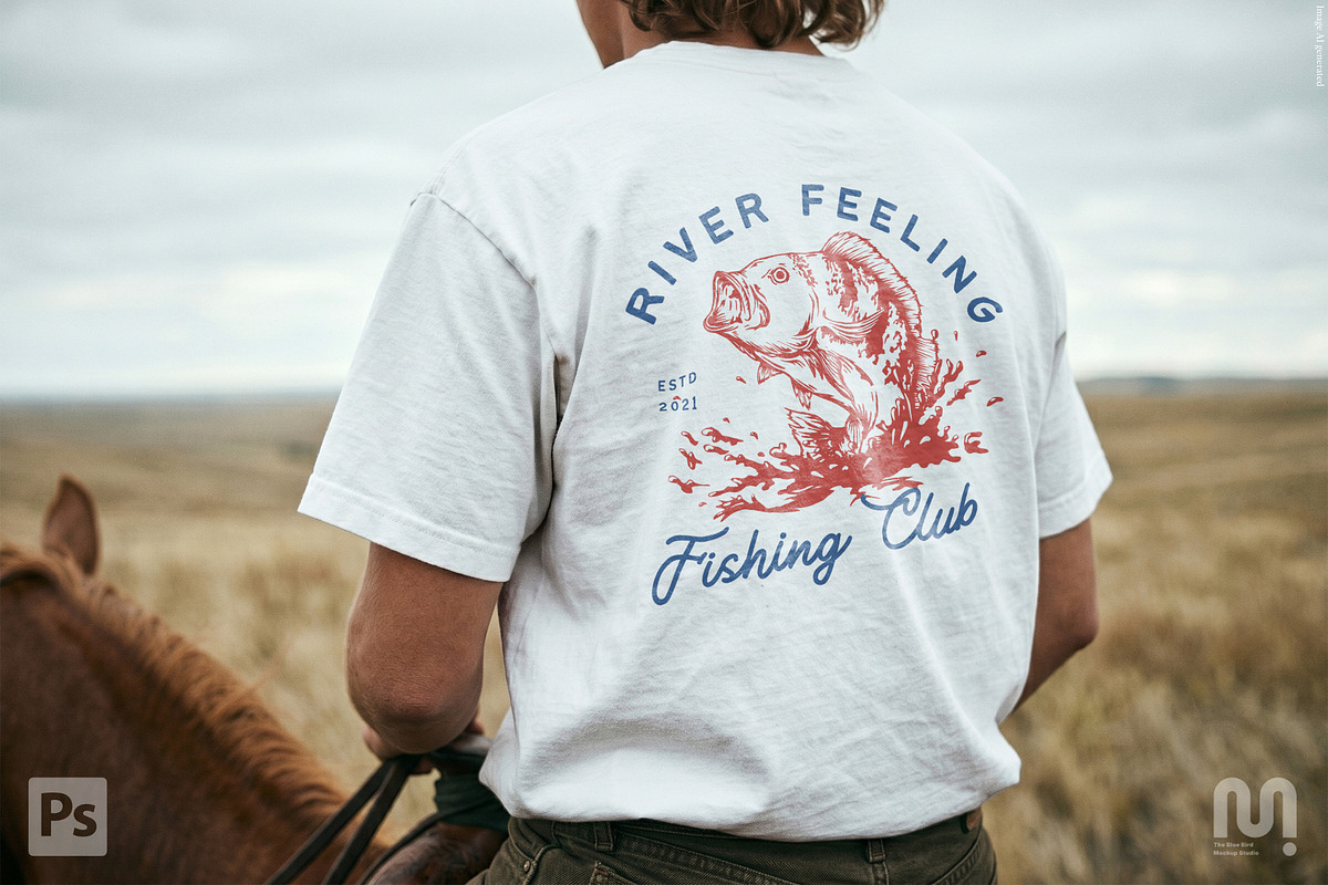 White T-shirt mockup western style, a Shirt Mockup by The Blue Bird (Photo 3 of 8)