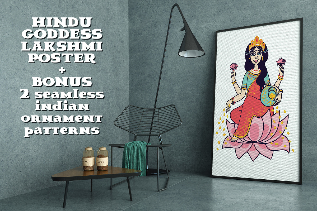 Hindu Goddess Lakshmi., an Illustration by Nata Savina Art (Photo 1 of 2)