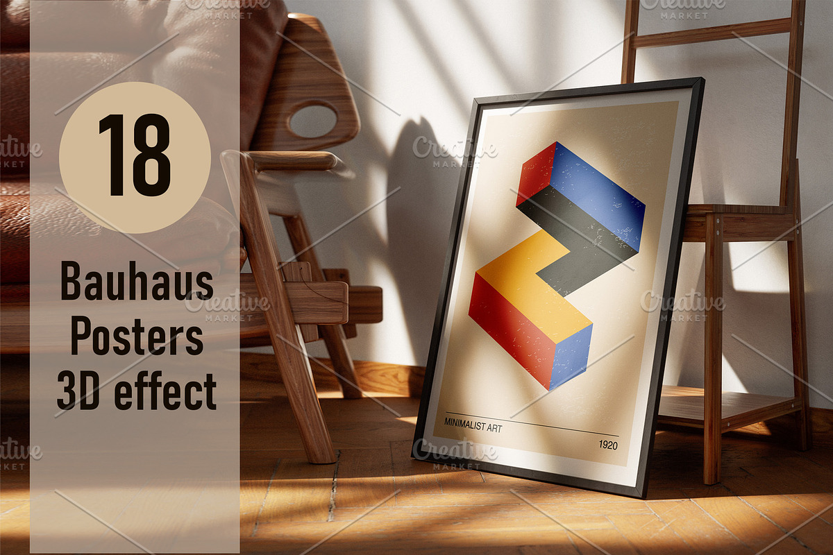 Retro Geometric Printable Wall Art, a Background Graphic by C Design Studio (Photo 1 of 8)