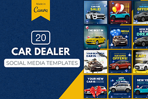 Car Dealer Canva Templates Bundle, a Social Media Template by Canvagator