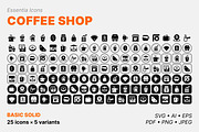 Coffee shop icons (Solid), a Solid Icon by Totto House (Thumbnail 2 of 3)