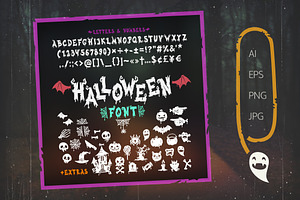 Halloween Display Font With Extras