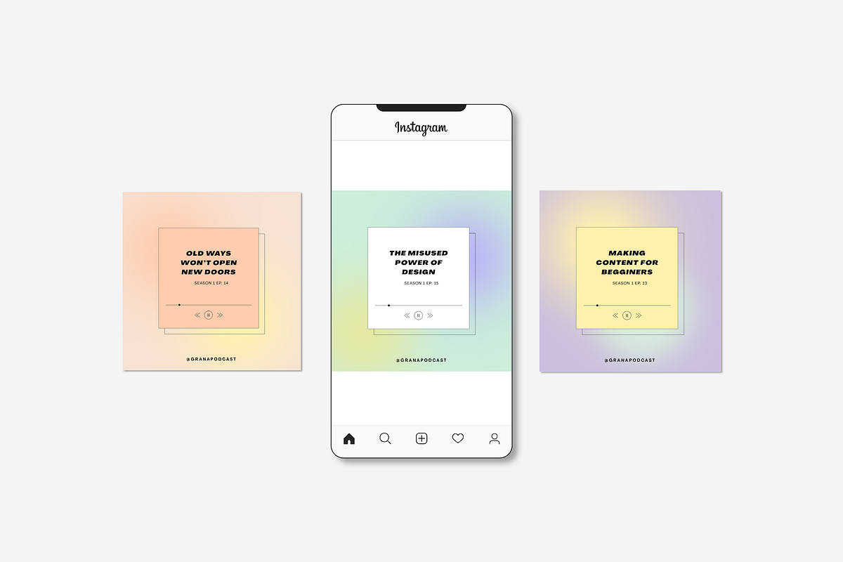 Podcast Instagram Creator Template, a Social Media Template by Cuoco (Photo 3 of 14)