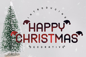 Happy Christmas Font Decorative