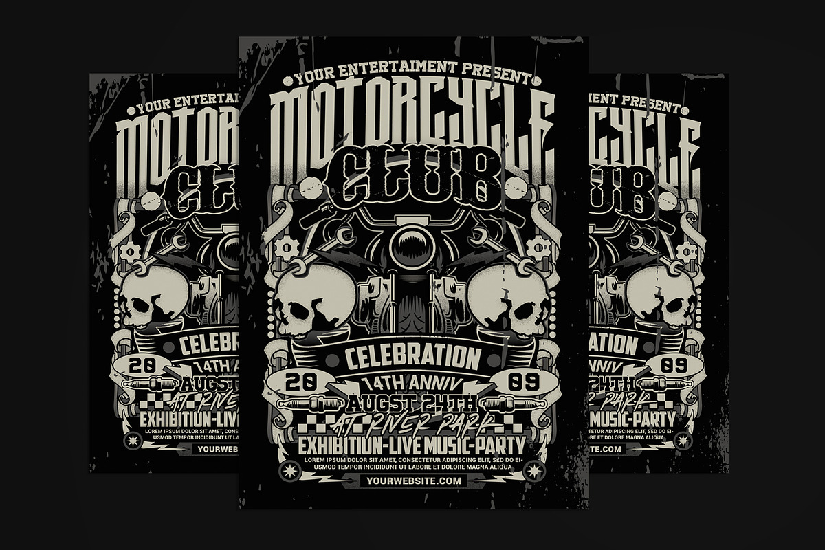 Motorcycle Club Event Flyer, a Flyer Template by Muhamad Iqbal hidayat (Photo 1 of 3)