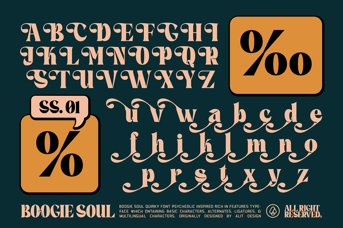 Boogie Soul Typeface, a Serif Font by alit design (Photo 13 of 18)